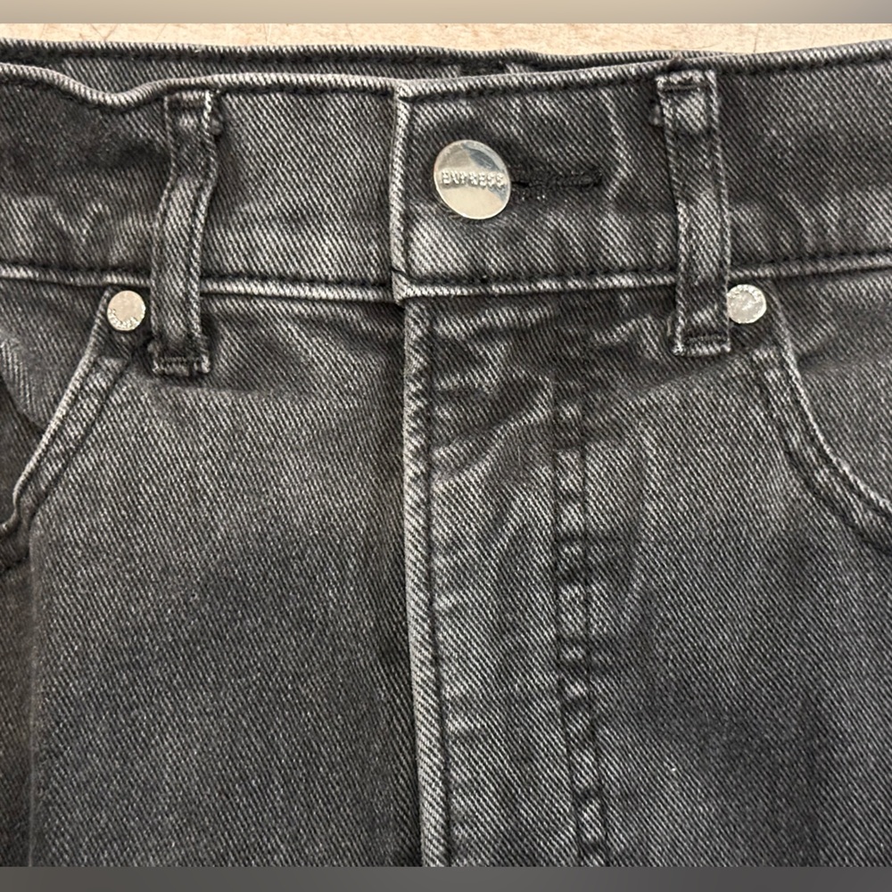 Express Super High Waisted Slim Ankle Jeans/ Faded Black 🖤 - Picture 5 of 5